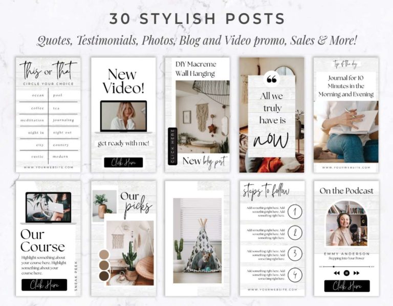 Instagram Story Templates Rustic Modern - Canva Template